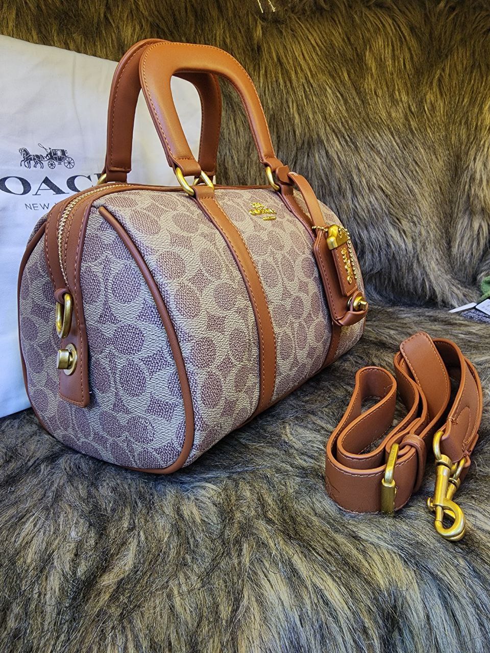 Co@ch Restored Ruby Satchel 25 In Signature Textile Jacquard