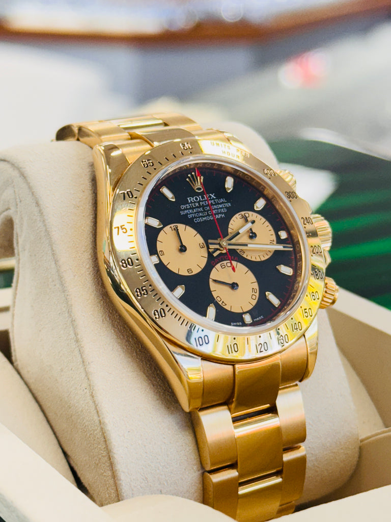 Rolex Cosmograph Daytona « Paul Newman » 40 mm Or jaune Cadran noir