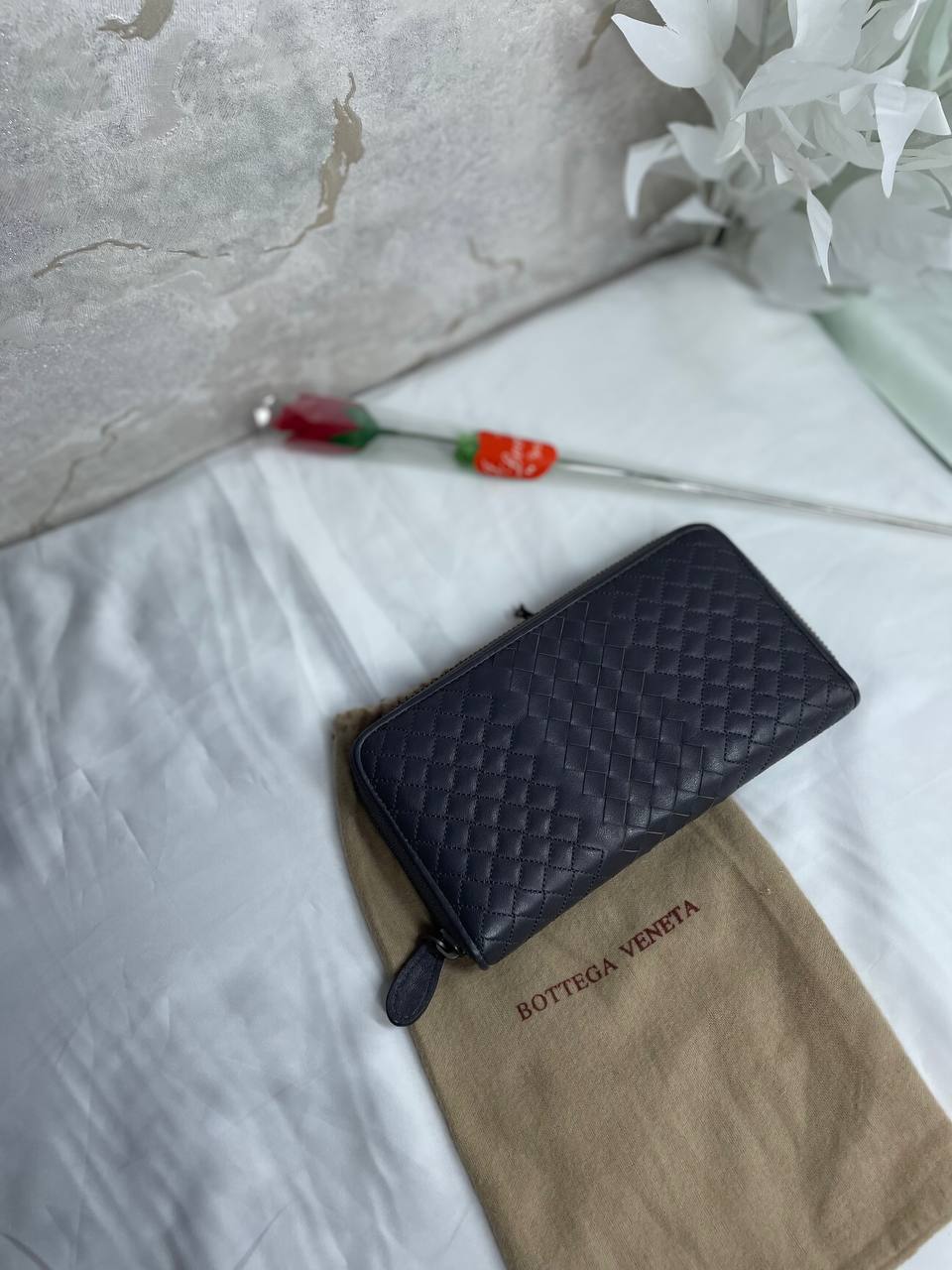 Bôttegã Vênetâ Portefeuille à fermeture zippée Intrecciato Piccolo