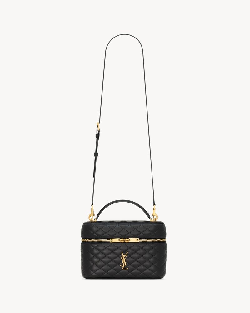Grand vanity Gaby en cuir d'agneau Noir