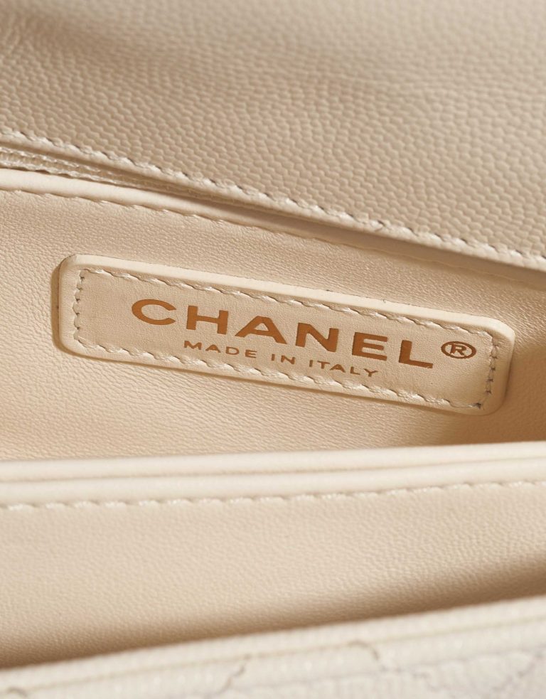 Ch@nel
Classique avec Poignée Extra Mini Veau Grainé Blanc