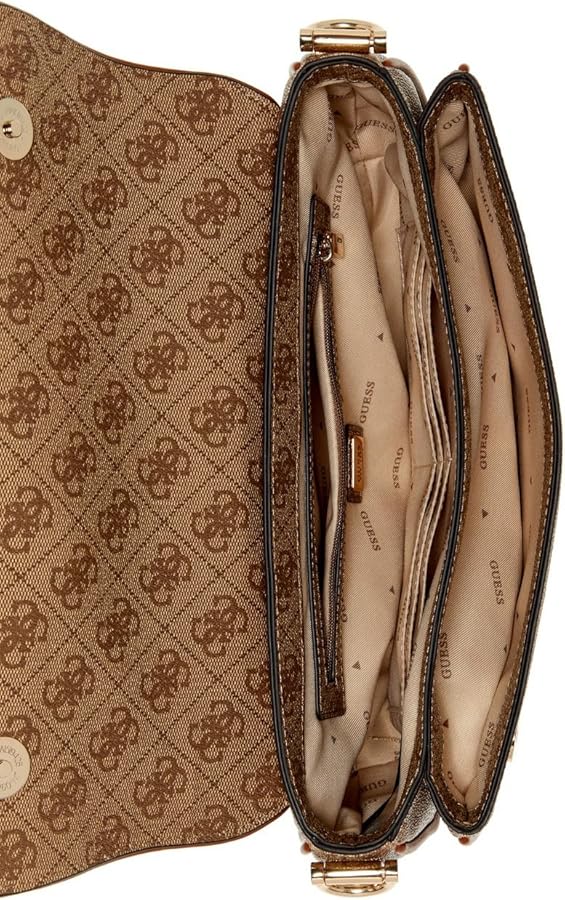 GÛESS DEA FLAP - Sac bandoulière - marron clair