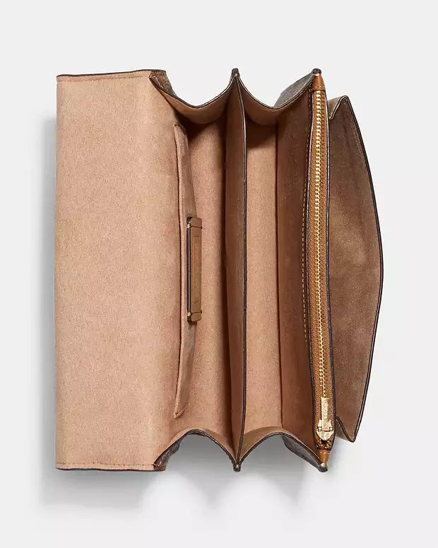 Co@ch Sac à Bandoulière Klare En Toile Signature Bloquée