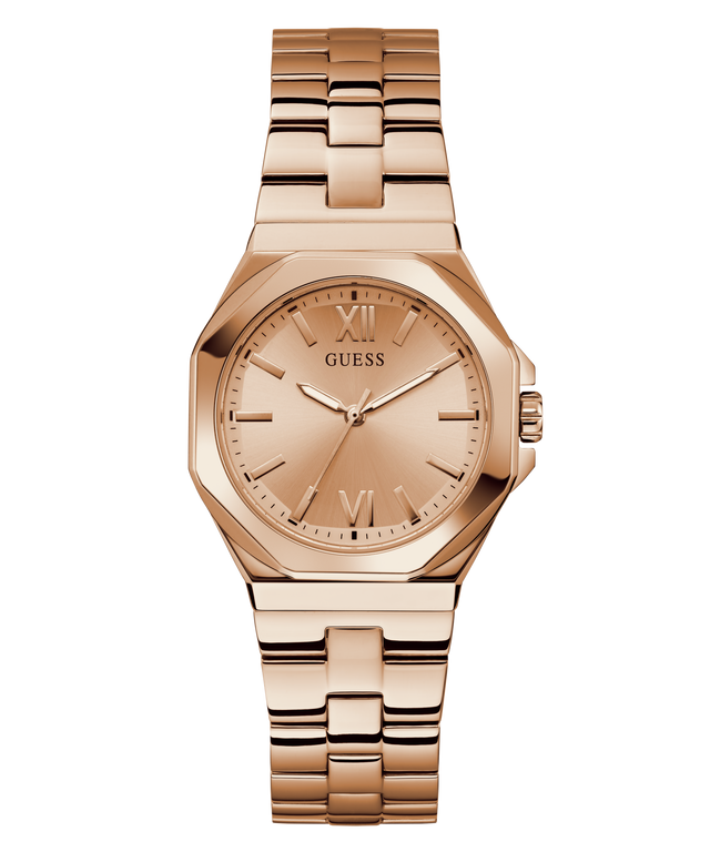 GUESS Ladies Rose Gold Tone Analog Watch