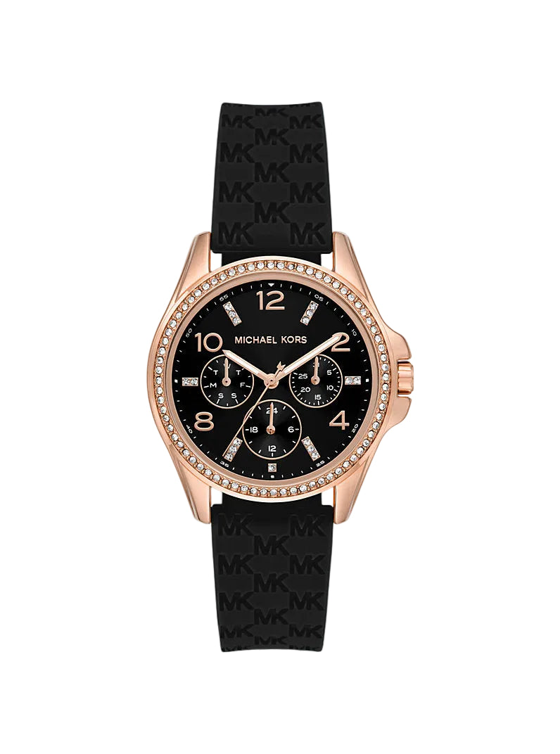 MK Outlet
Mini Pilot Pavé Rose Gold-Tone and Logo Silicone Watch