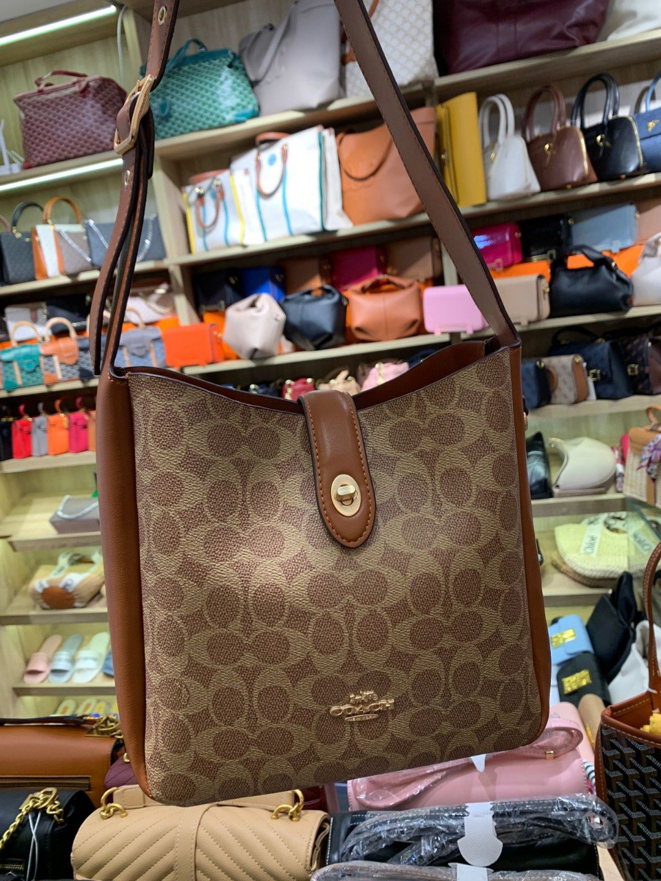 Co@ch Hadley Convertible Crossbody In Signature Canvas