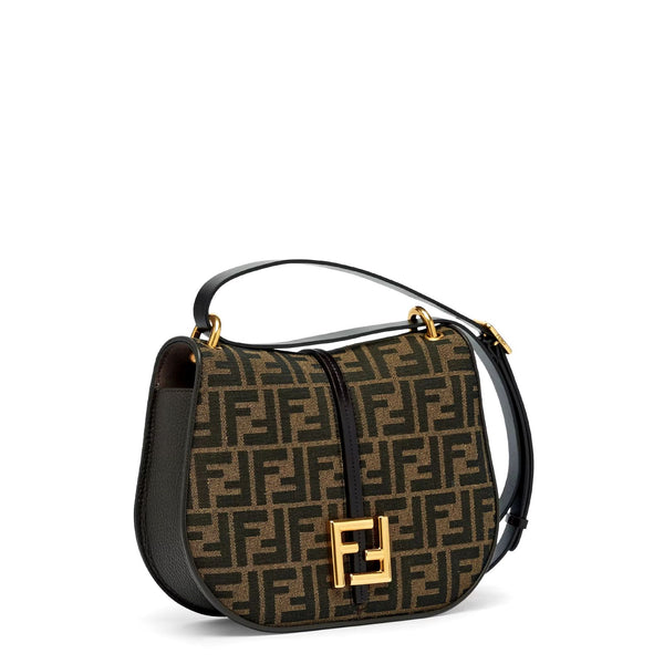 Fêndï C'mon Medium Sac en tissu jacquard FF marron