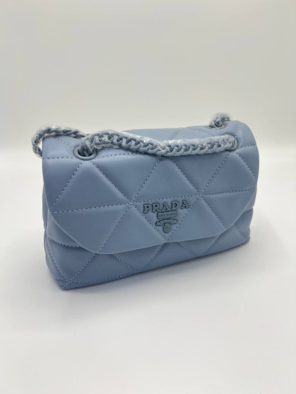 Pr@da Spectrum Small Bag In Sky Blue Nappa Leather