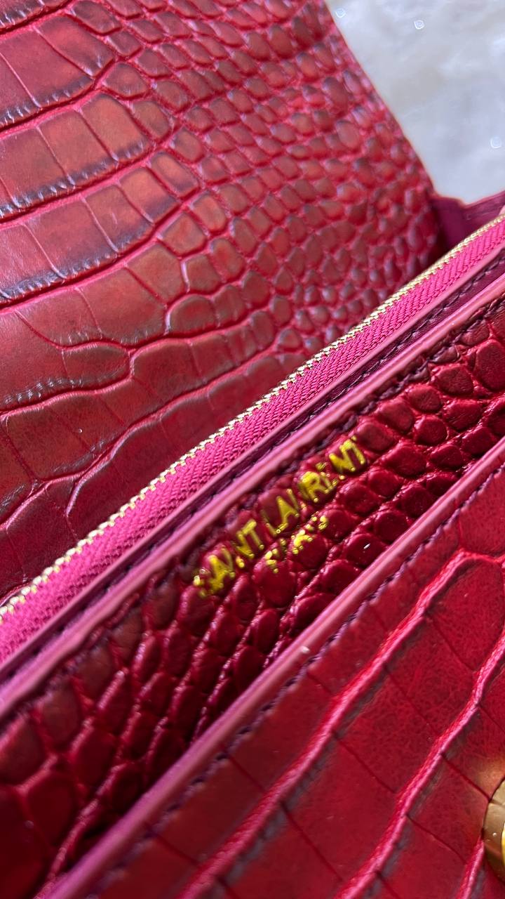S@int L@urent SAC BANDOULIÈRE MOYEN SUNSET ROUGE OPYUM