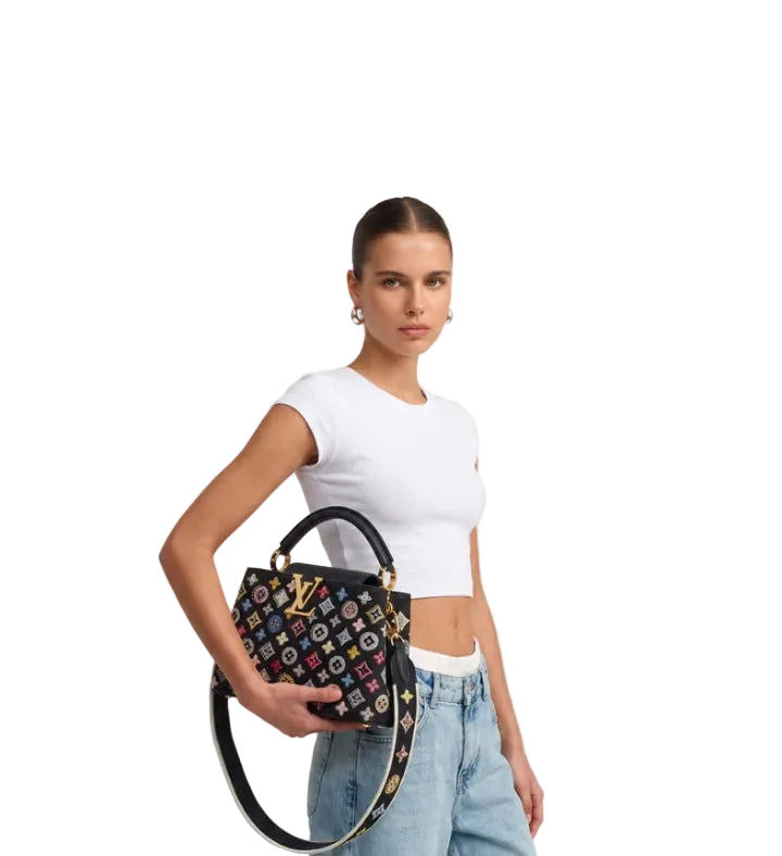 LV Capucines Mini Monograme Perles Noir