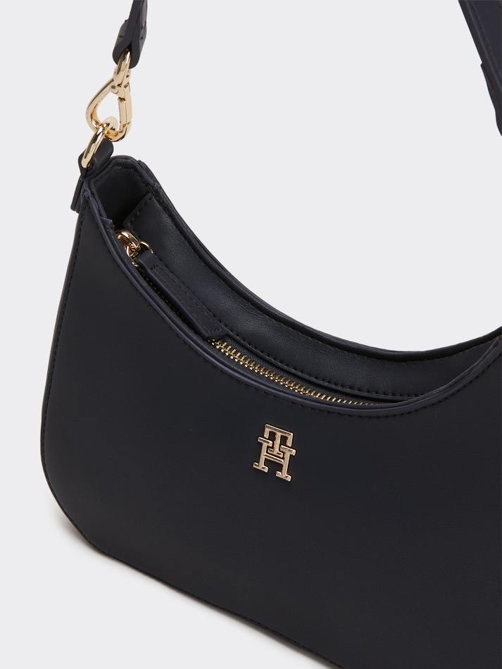 Tommy Hilfiger Sac porté épaule avec plaque monogramme TH