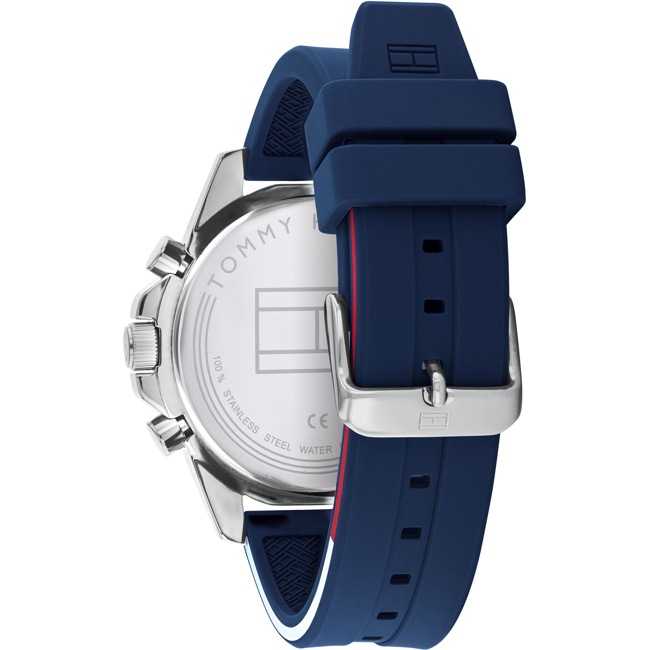 TMY Hilfiger Men's Watch 1791791 blue silicone strap