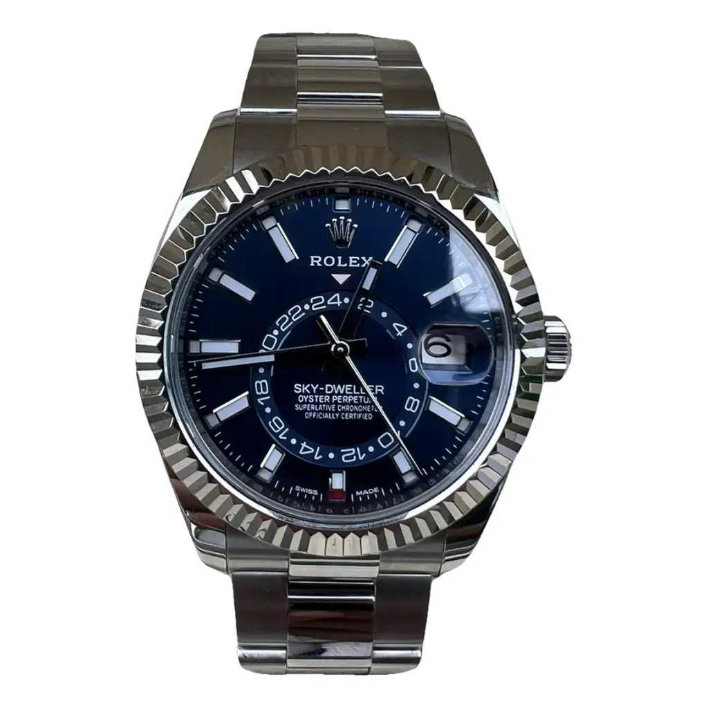 Montre Rlx 42 Sky-Dweller Stainless Blue