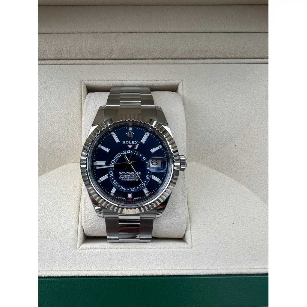 Montre Rlx 42 Sky-Dweller Stainless Blue