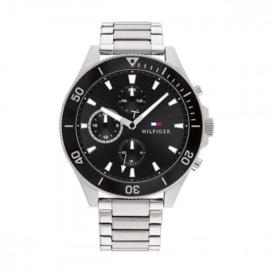 Montre homme TMY Hilfiger couleur argent et noire