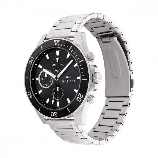 Montre homme TMY Hilfiger couleur argent et noire