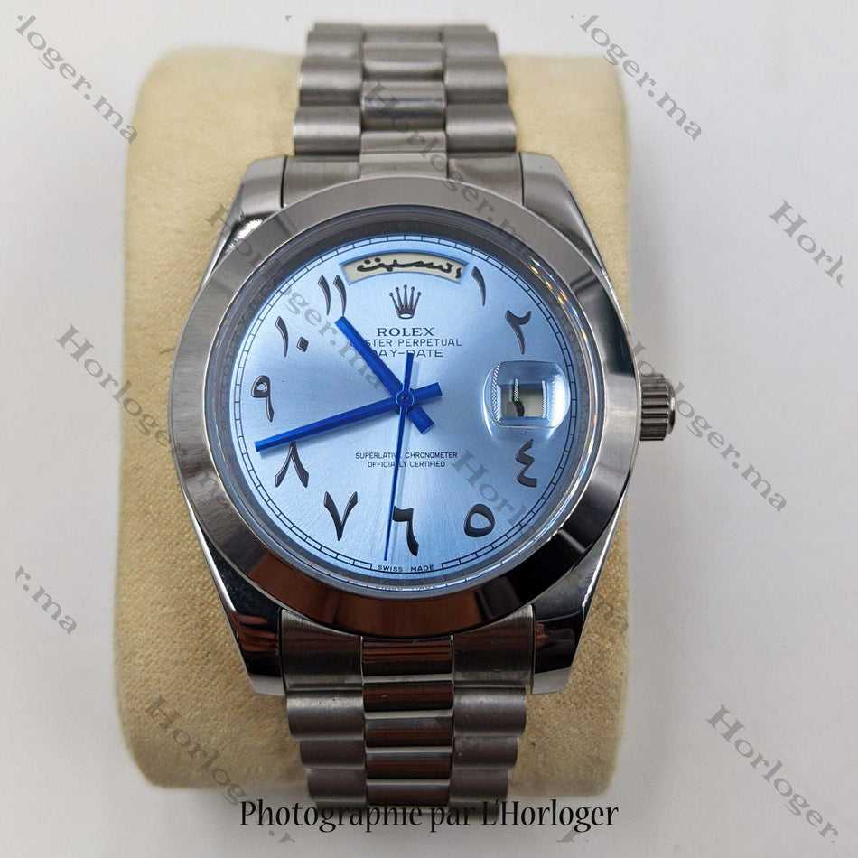 RLX Day-date Ice blue Arabic Dial