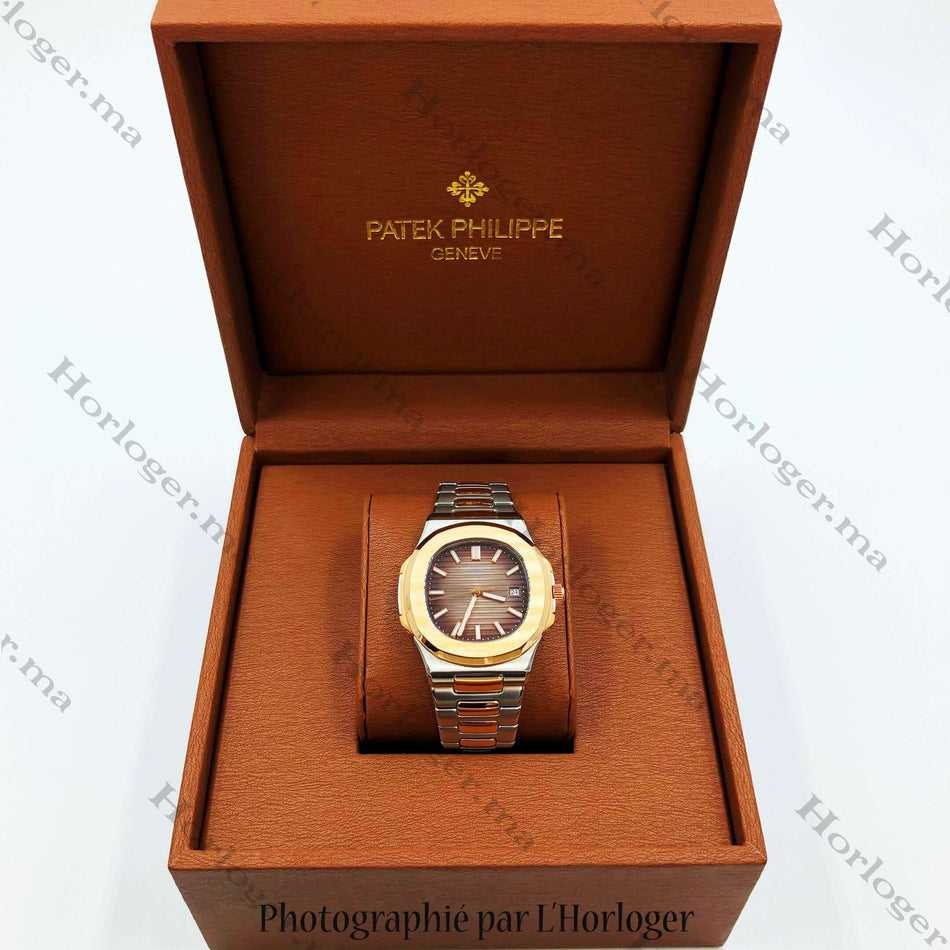 P@tek Philippe A384EAP Rosegold Silver Brown Dial