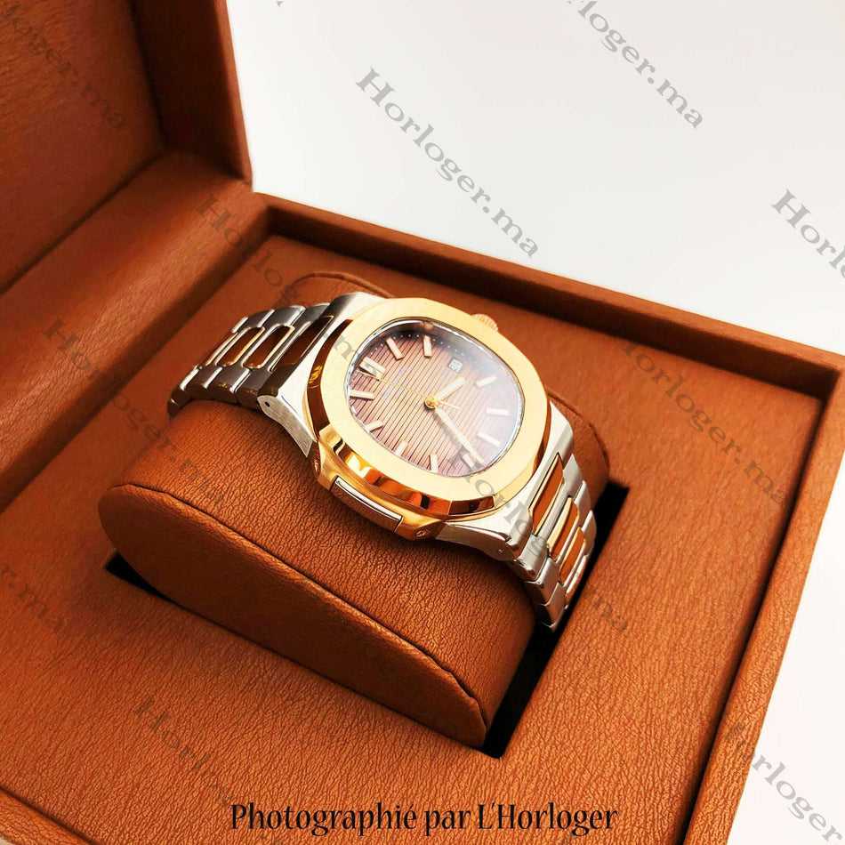 P@tek Philippe A384EAP Rosegold Silver Brown Dial