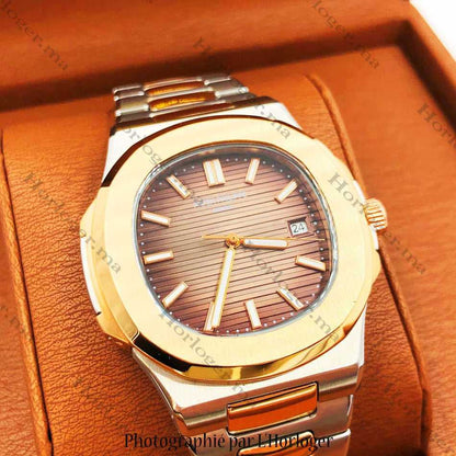 P@tek Philippe A384EAP Rosegold Silver Brown Dial