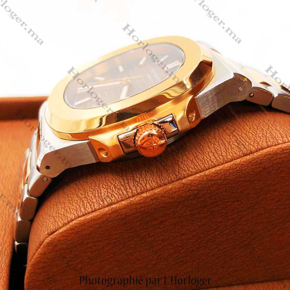 P@tek Philippe A384EAP Rosegold Silver Brown Dial