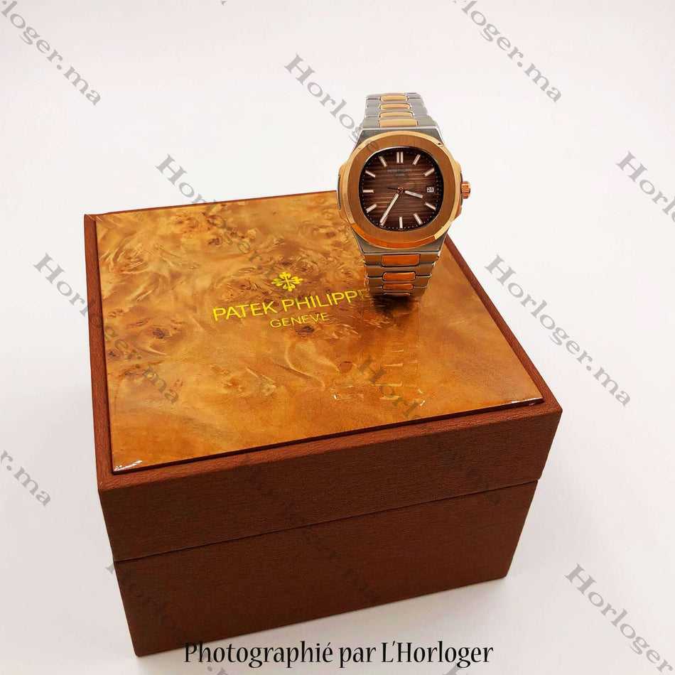 P@tek Philippe A384EAP Rosegold Silver Brown Dial