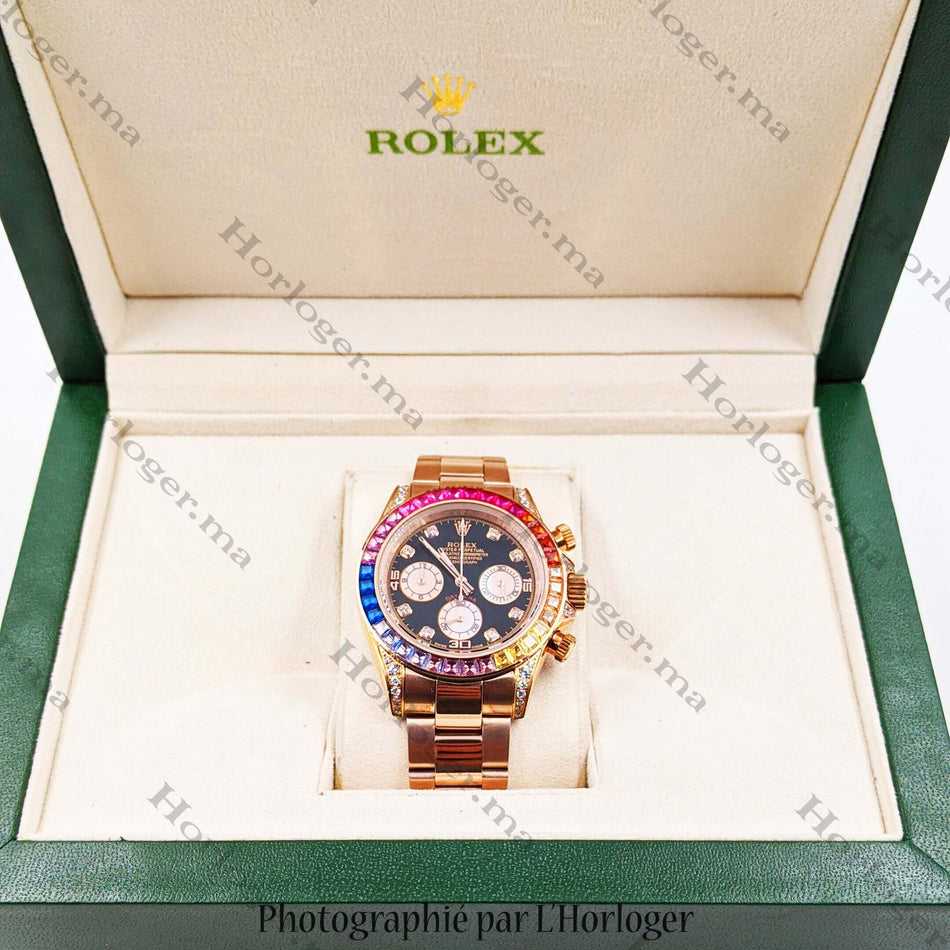 RLX Daytona Rosegold Rainbow Diamond