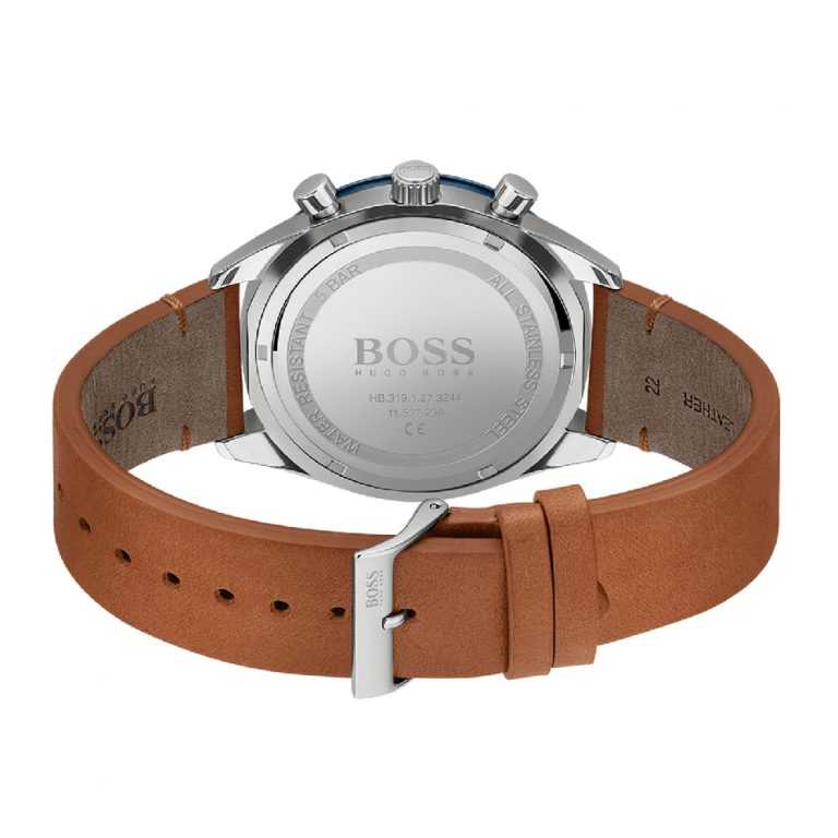 Hugô Bôss Santiago pour homme en cuir tabac