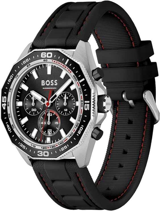 Montre Hugo Bos# Energy chronographe cadran noir