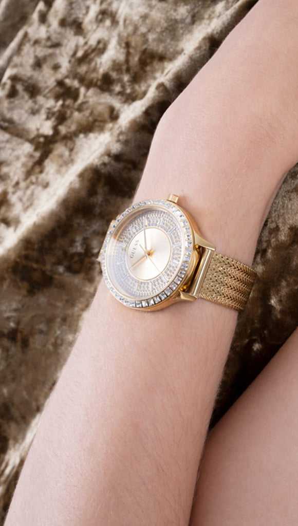 Guess Soiree Montre Femme Acier Doré Milanais