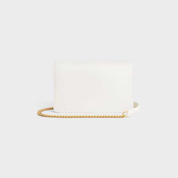 POCHETTE AVEC CHAÎNE MARGO VEAU BRILLANT BLANC