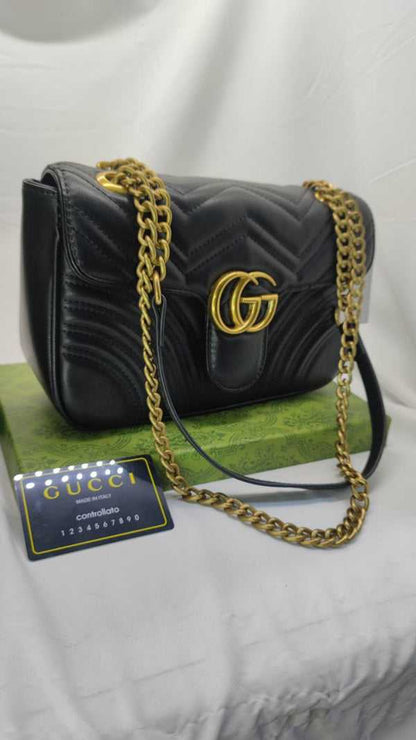 GG Sac bandoulière Marmont Gucci Noire