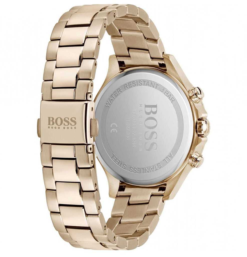 Hûgô Bôss Women’s Blue Dial Ionic Plated Carnation Gold