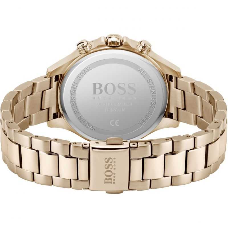 Hûgô Bôss Women’s Blue Dial Ionic Plated Carnation Gold
