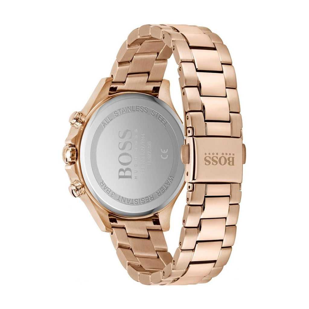 Hûgô Bôss Women’s Blue Dial Ionic Plated Carnation Gold