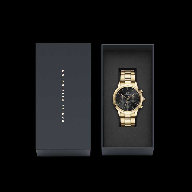 Daniel Wellington Gents Iconic Chronograph Link Onyx G