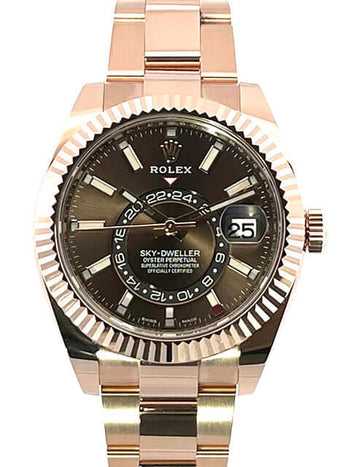 RLX Sky-Dweller 326935 Everose Gold Chocolate