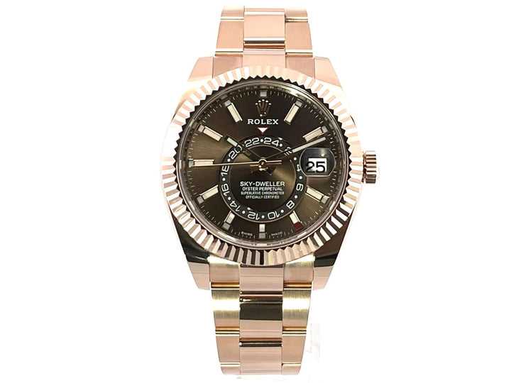 RLX Sky-Dweller 326935 Everose Gold Chocolate