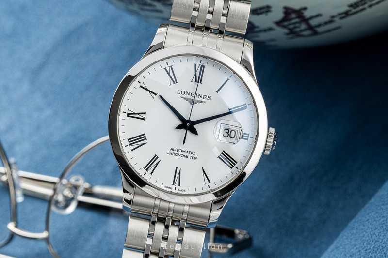 Montre Longines Record Automatique à Cadran Blanc