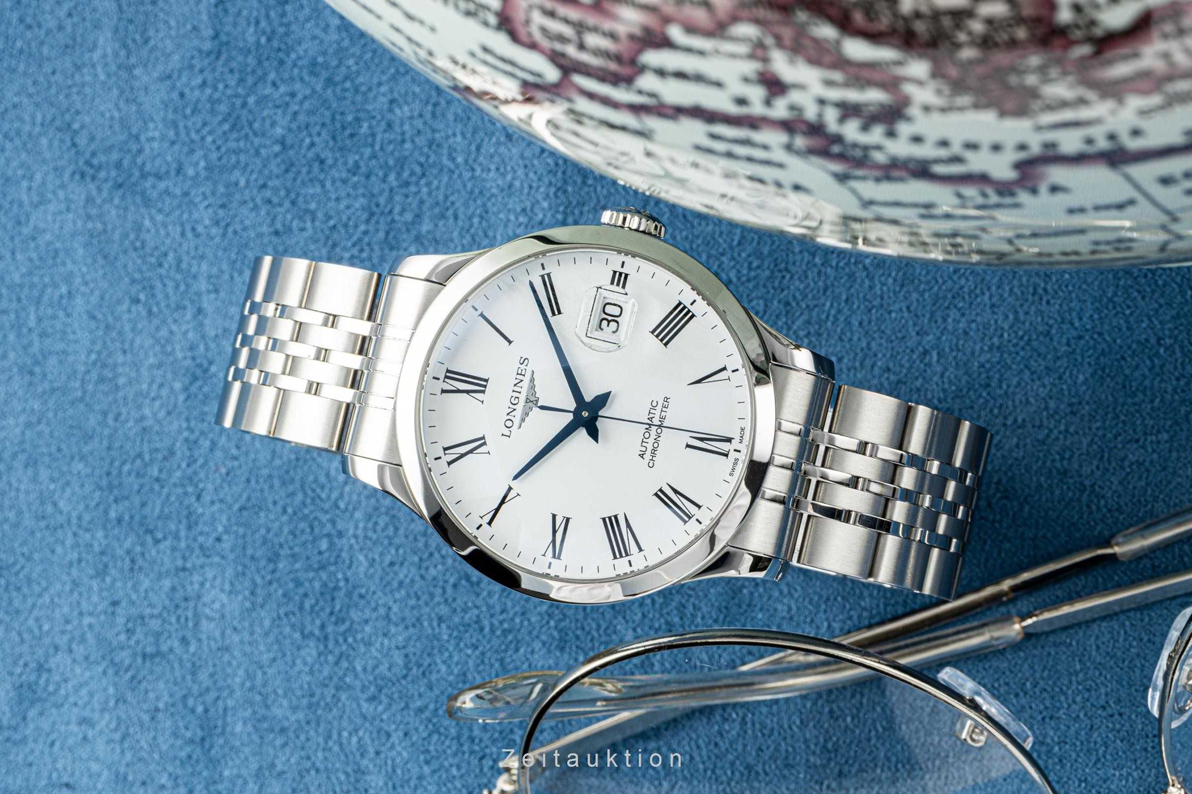 Montre Longines Record Automatique à Cadran Blanc