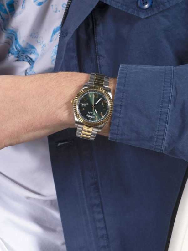 GSS Mens 2-Tone Day/Date Watch