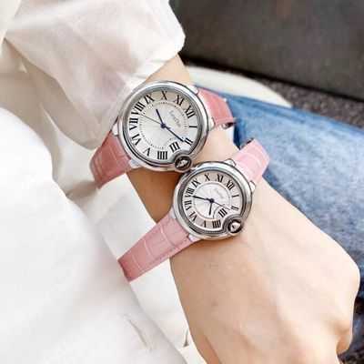 C@rtier Women's WSBB0002 Ballon Bleu Pink Leather Watch