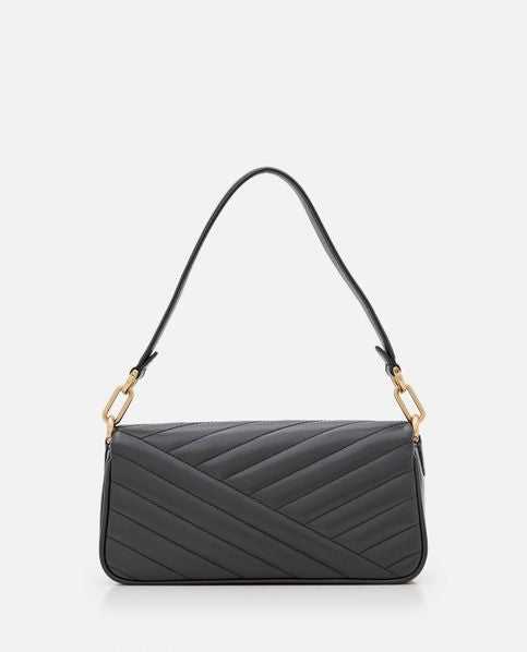 Sac TB Kira Chevron Flap Petit en Noir