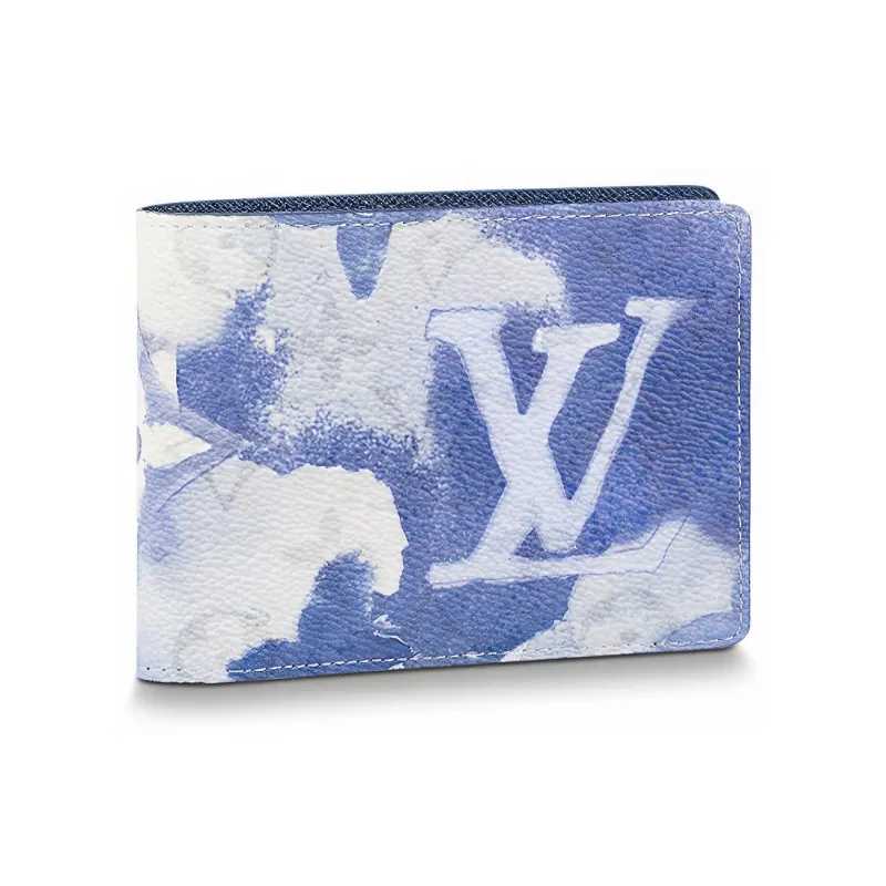 L&V Multiple Wallet Monogram Watercolor Mulitcolor