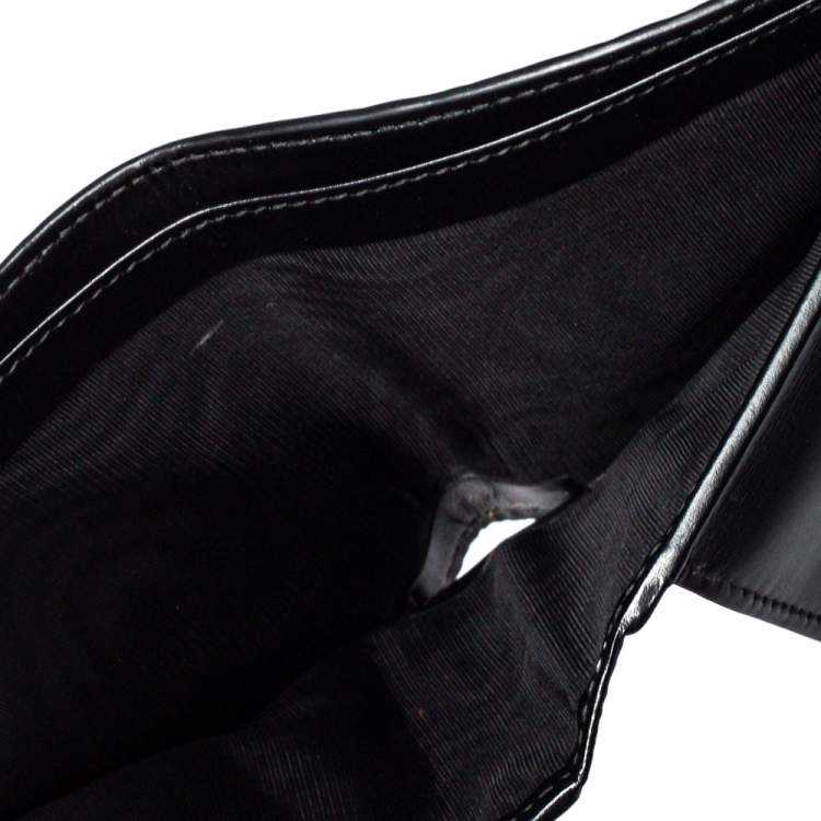 GG Black Guccissima Web Bifold Wallet
