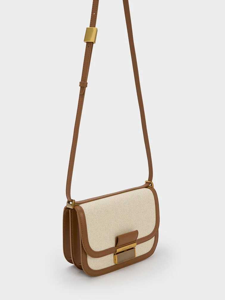 Charlot Canvas Crossbody Bag - Chocolate