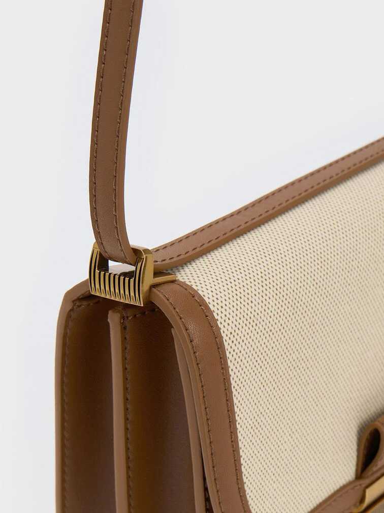 Charlot Canvas Crossbody Bag - Chocolate