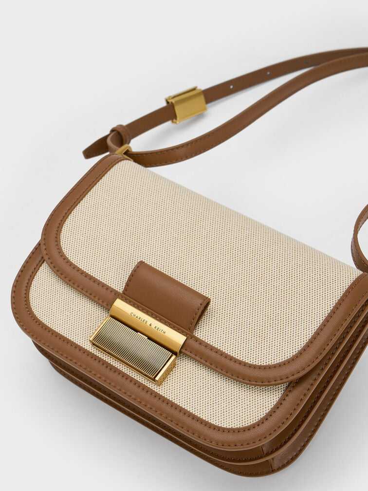 Charlot Canvas Crossbody Bag - Chocolate