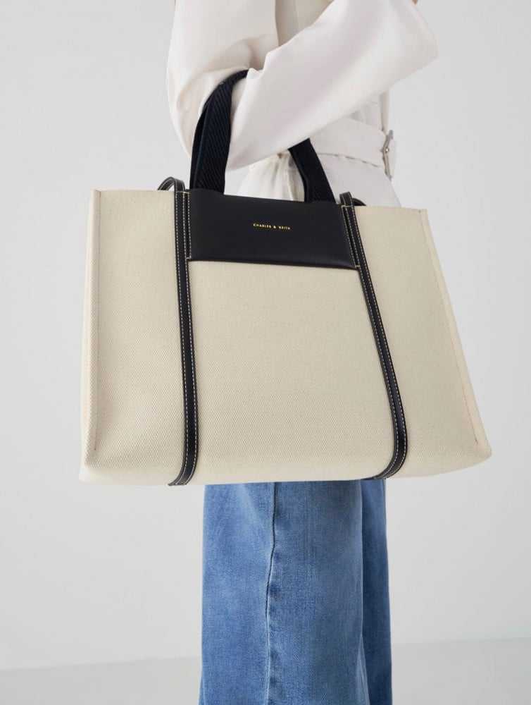 Sh@lia Canvas Tote Bag - Black