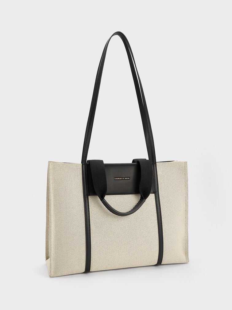 Sh@lia Canvas Tote Bag - Black